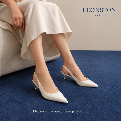 LEONSTON尖头细跟知性风高跟鞋女