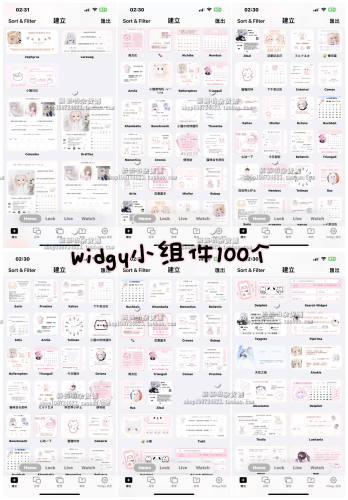 phone/ios16/17widgy小组件100个