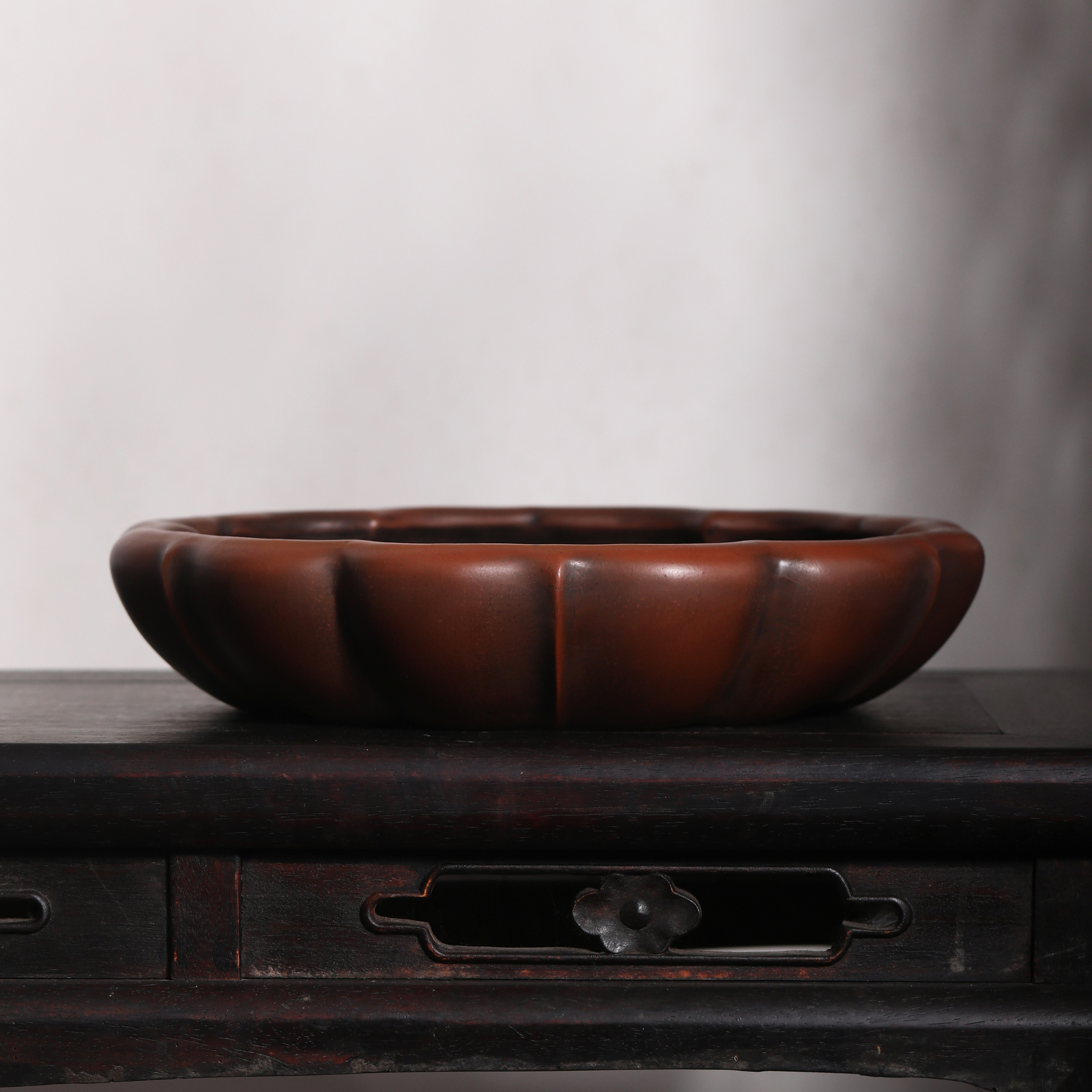 朱水明紫砂花盆盆景盆中号筋纹器型文人庭院树桩老桩黑松水明盆艺