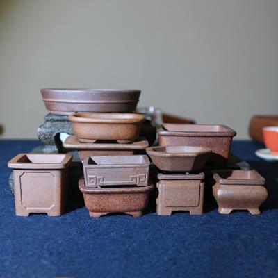 紫砂花盆手工盆微型盆桌面盆栽