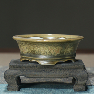 紫砂花盆陶瓷盆景盆小海棠形木瓜形小盆日式瓷器盆栽文堂盆星宇家