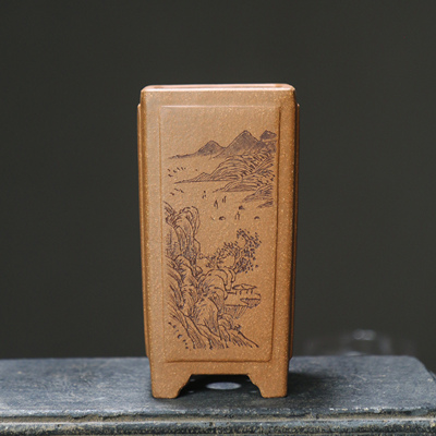 紫砂花盆苏兵兰花盆签筒