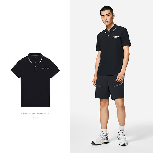 李宁正品秋季新款休闲运动健身透气潮流男子Polo衫APLS175