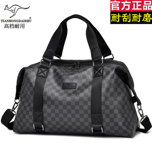 帅桐袋鼠旅行包男短途出差手提袋轻便收纳包行李包外出运动健身包