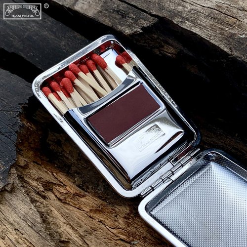 双枪老式金属火柴盒复古火柴