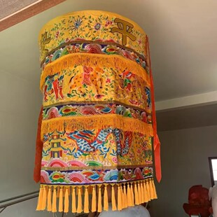 台版精品龙款黄罗伞华盖凉伞寺庙双龙凉新款用万民伞绣品