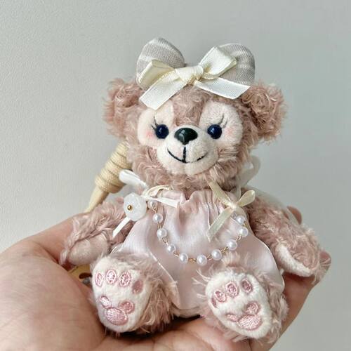 温柔公主雪莉玫包包挂件毛绒玩偶公仔达菲熊车钥匙扣挂饰闺蜜礼物