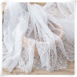 宽46cm黑白无弹睫毛蕾丝花边 贴身舒适DIY手工服装内衣布艺辅料