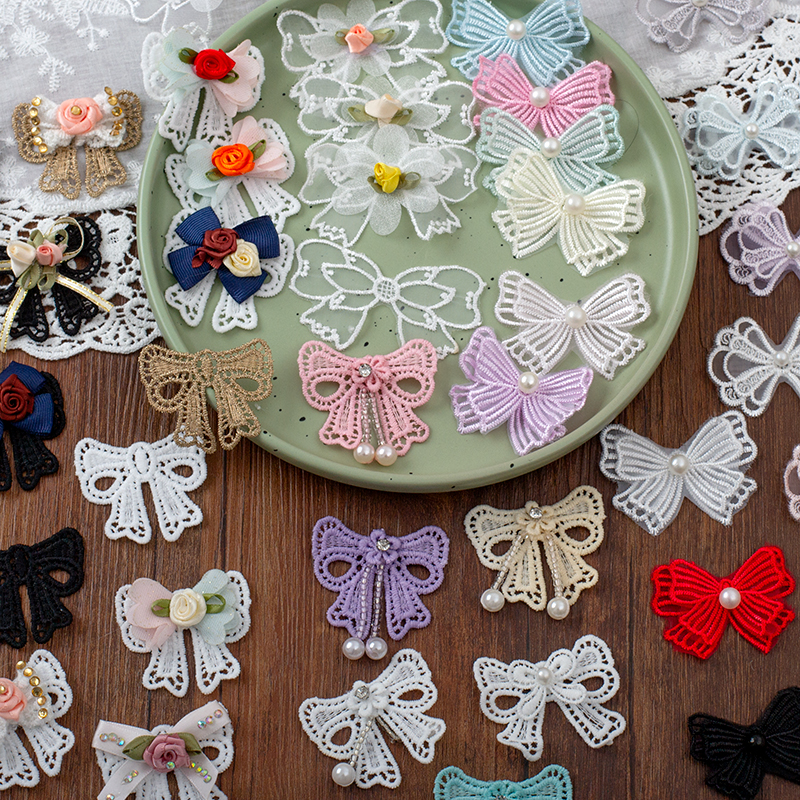 MAMASA立体钉珠蝴蝶结花朵