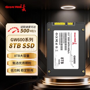 机笔记本高速固态硬盘 2TB台式 长城GW600 SSD2.5寸SATA3.0接口1
