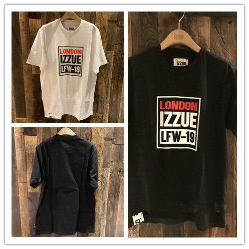 字母短袖izzue休闲男T恤