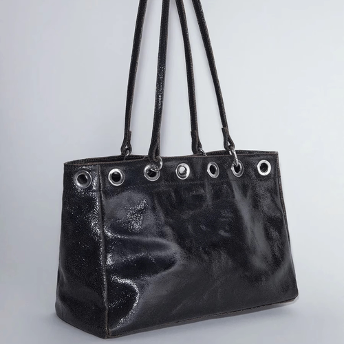 paloma wool小众通勤托特包爆裂纹真皮单肩斜挎包女