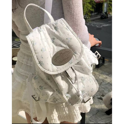 韩国小众lotsyou碎花双肩包