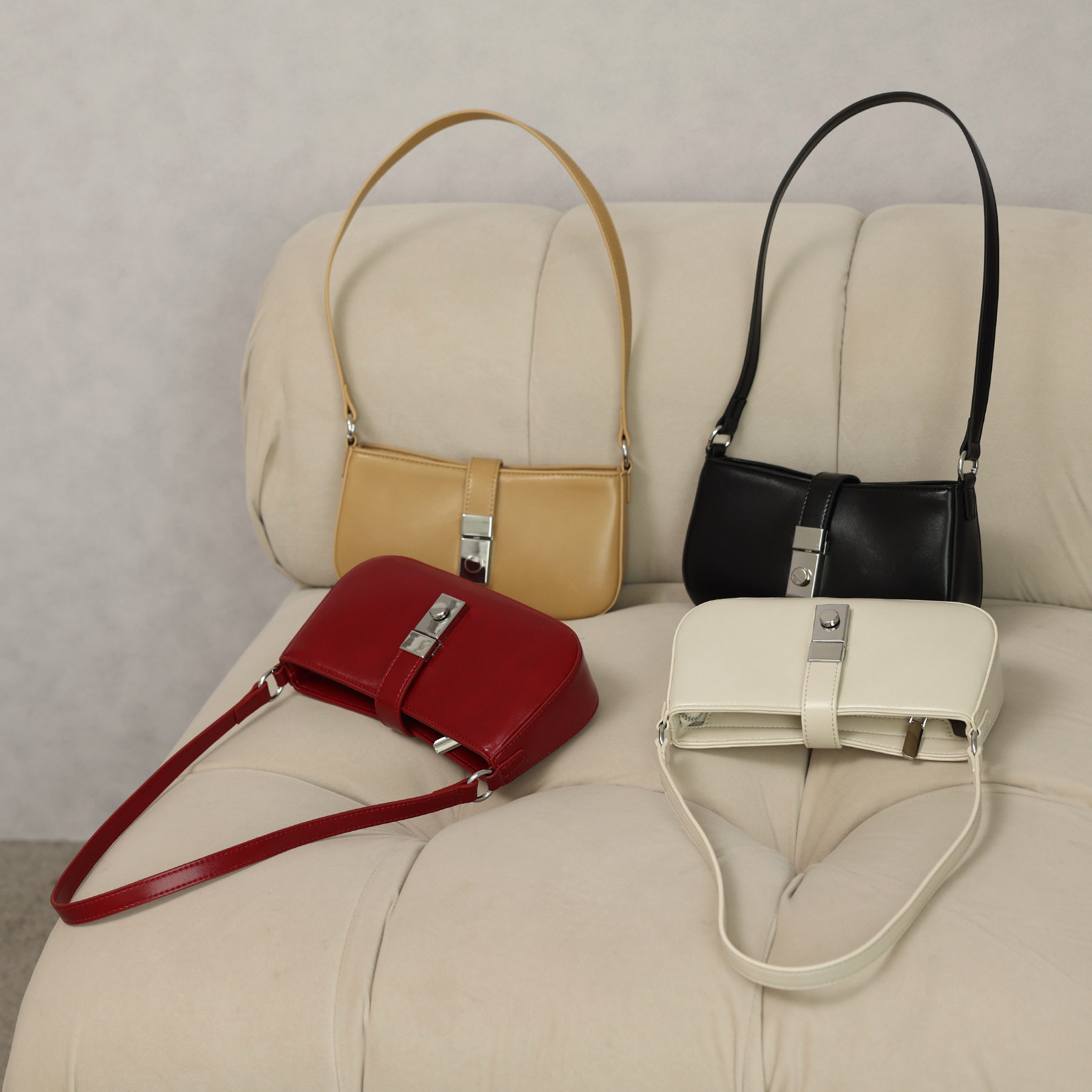 2025春夏季新款小众潮女包斜跨单肩腋下法棍包时尚法式百搭设计包