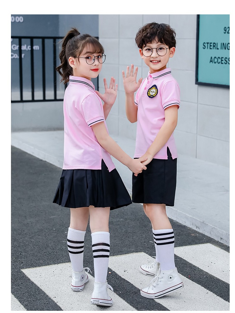 幼儿园园服夏季2023新款儿童英伦合唱班服小学生运动校服学院套装