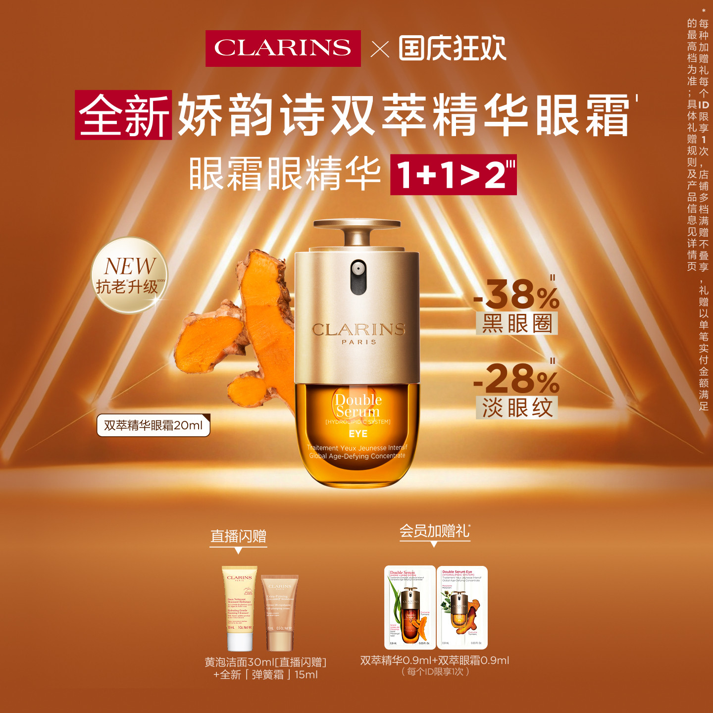 娇韵诗双萃眼精华眼霜抗皱图片