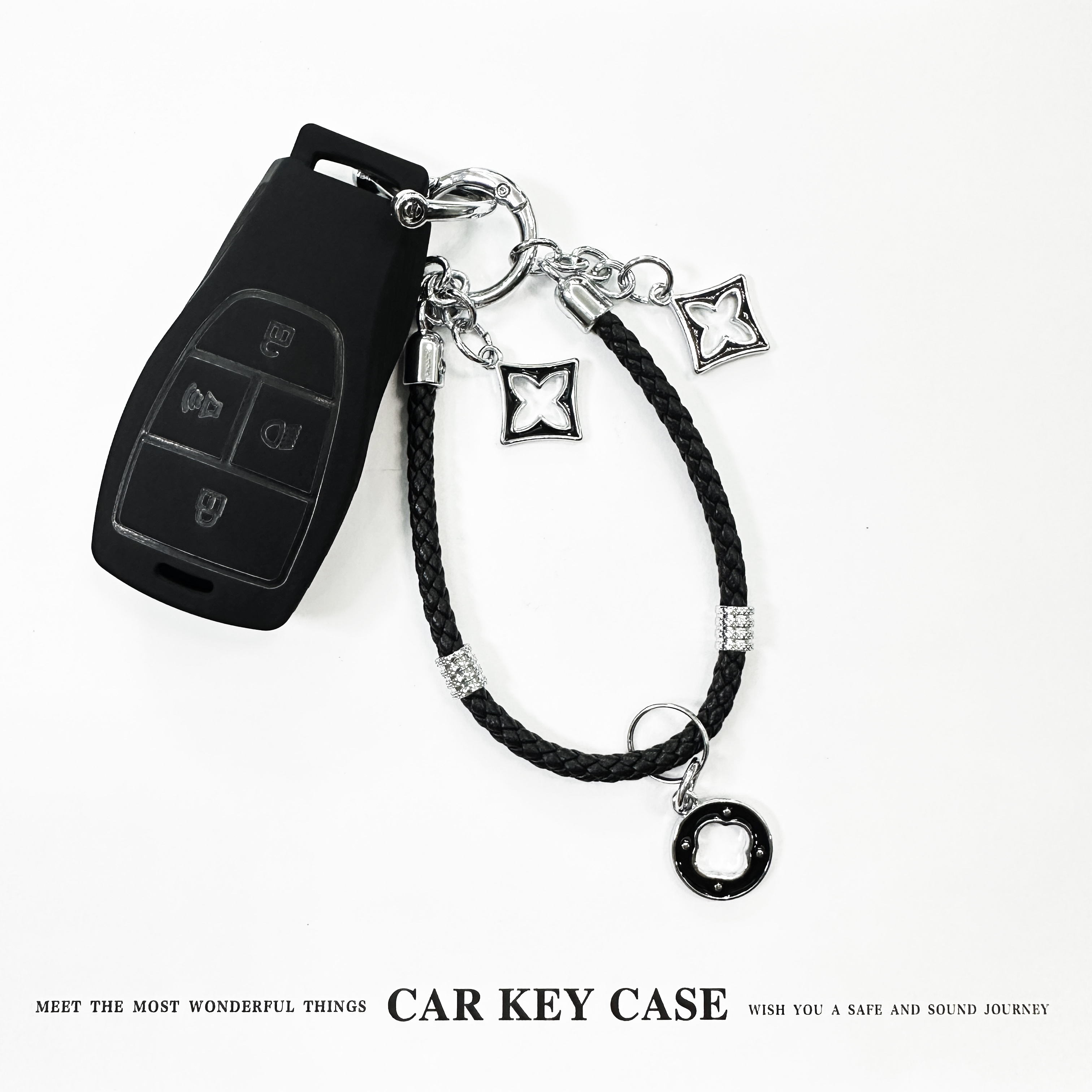 适用北京bj30钥匙套24款bj40专用X7北汽魔方eu5壳u5plusD50扣包合