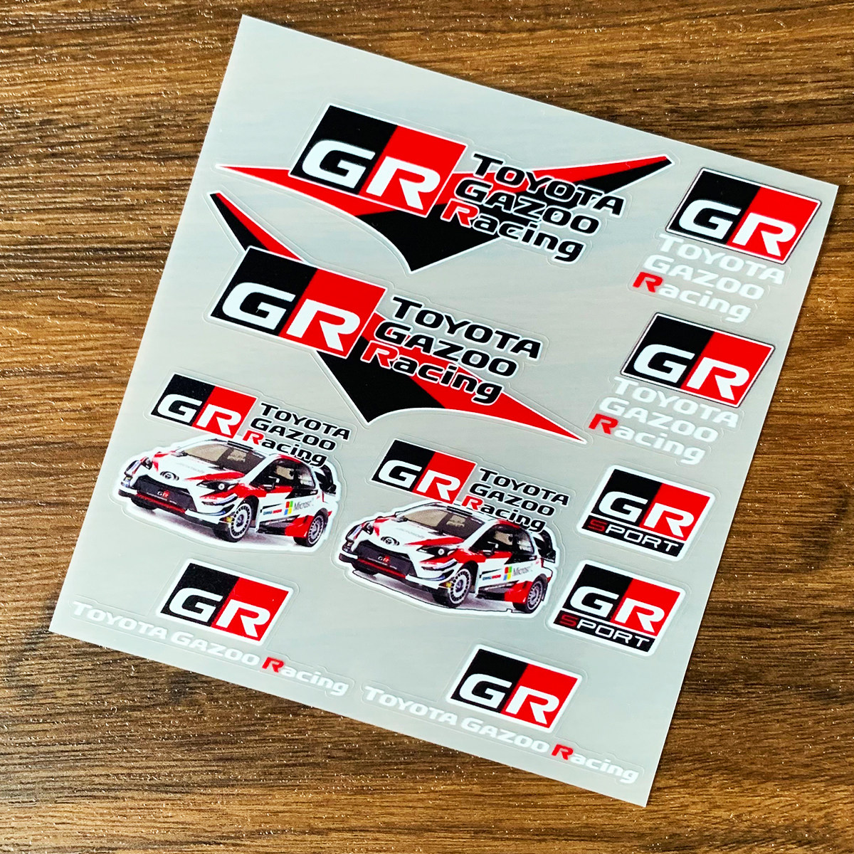 适用于丰田GR改装内饰贴纸 TOYOTA浮雕磨砂质感方向盘门把手贴花