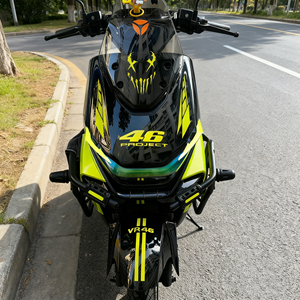 适用雅迪冠能S白鲨90/70改装贴纸