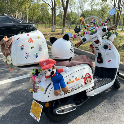 适用本田NWF125马里奥玩偶立体改装配件个性超级玛丽装饰防水贴纸