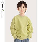 男童卫衣春秋新品 儿童时尚 单袖 Cunyi纯一良品童装 拉链口袋长袖