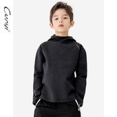 内搭运动衫 男孩时尚 儿童高领保暖套头衫 纯一良品男童卫衣春秋新款