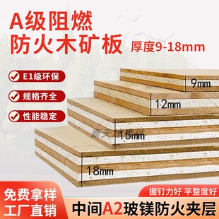 A级阻燃木矿板复合防火板耐火板胶合板多层板耐高温工程环保E0级