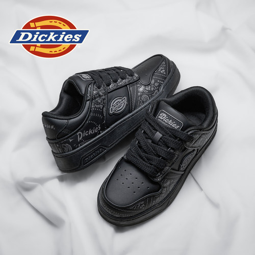 Dickies黑色腰果花板鞋男款2026新款男士增高休闲鞋子男潮鞋百搭