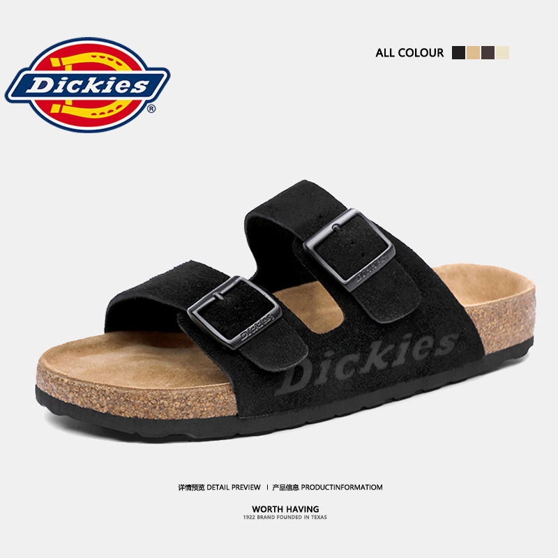 Dickies拖鞋男夏季外穿一脚蹬鞋