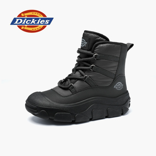 Dickies雪地靴女2026年春季新款全绒里加厚保暖厚底短靴加绒棉靴