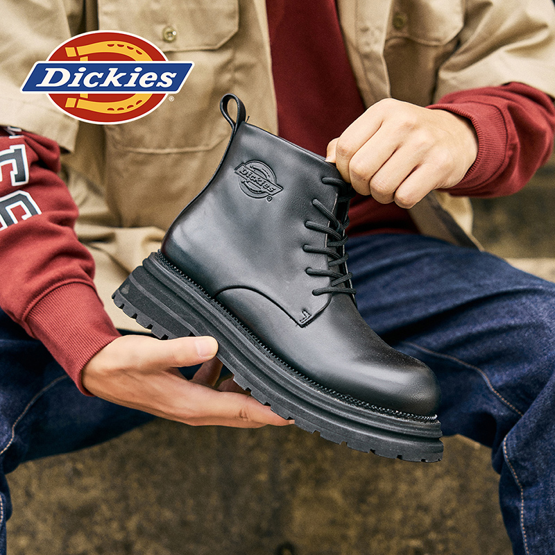 Dickies真皮马丁靴男加绒可选