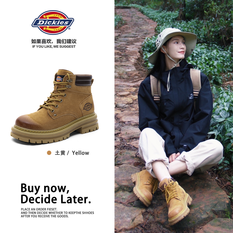 Dickies马丁靴女加绒可选