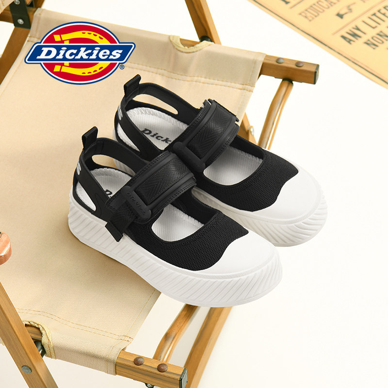 Dickies凉鞋女2026冬季新款网布包头一字带休闲鞋女秋冬玛丽珍鞋,女鞋,一字带凉鞋,淘宝优惠券,粉丝福利购,淘宝优惠卷