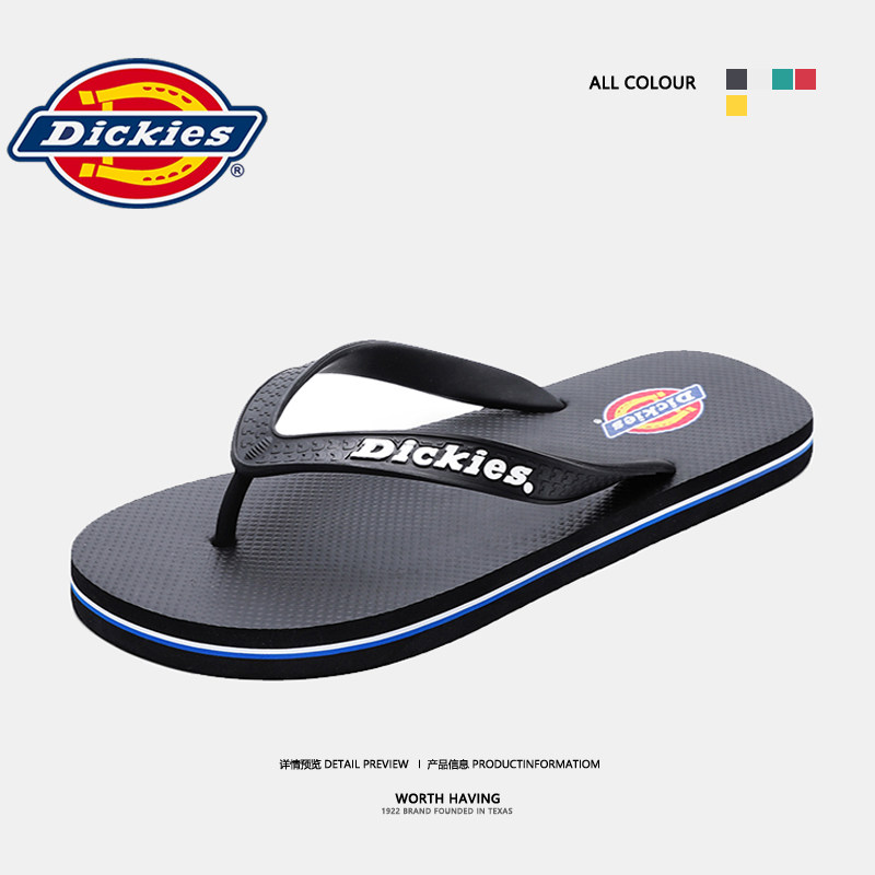 Dickies人字拖男冬季外穿潮牌沙滩凉拖2025新款耐磨夹脚拖鞋男款
