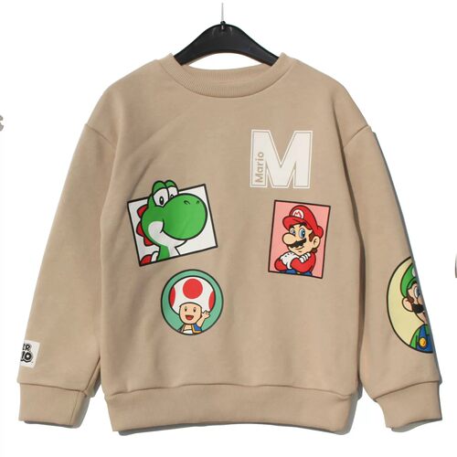 毛圈卫衣马里奥服装儿童男童