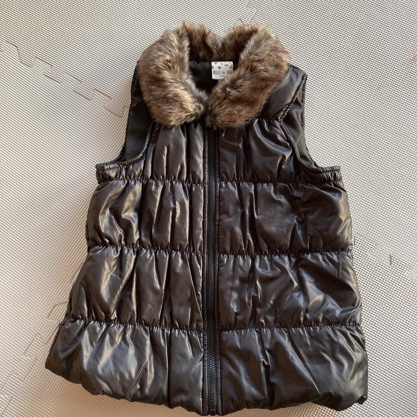 孤品03断码130高出口尾单儿童春秋冬季黑色马甲 女孩毛领夹棉背心,童装/婴儿装/亲子装,羽绒马甲,淘宝优惠券,粉丝福利购,淘宝优惠卷