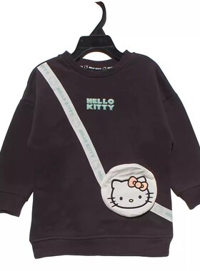 1-6岁primark外贸原单尾货薄绒女童中长款卫衣hello kitty卫衣