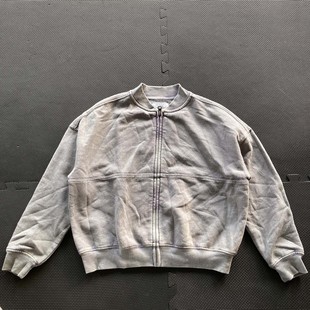 孤品F断码140高primark春秋季簿绒外套 女孩做旧款高腰拉链棒球服