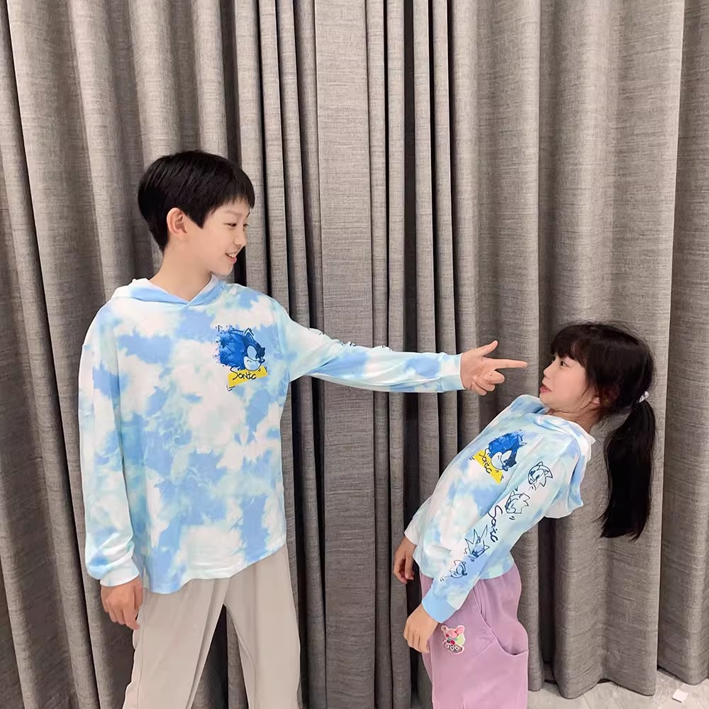 刺猬索尼克连帽长袖上衣兄妹装