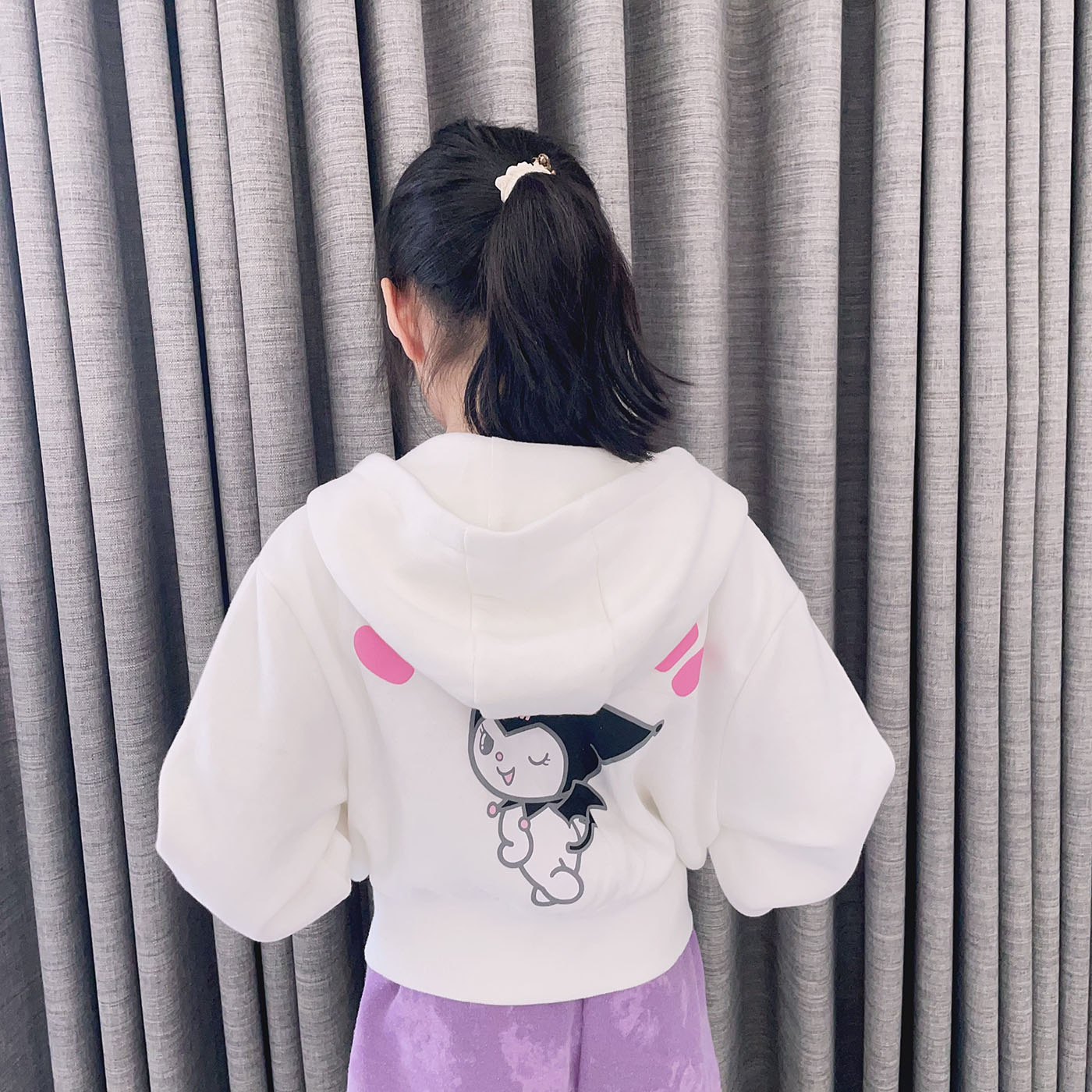 女童白色外套短款外搭开衫