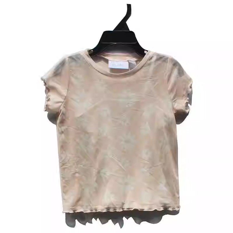 女童网纱上衣儿童夏装女孩两件套