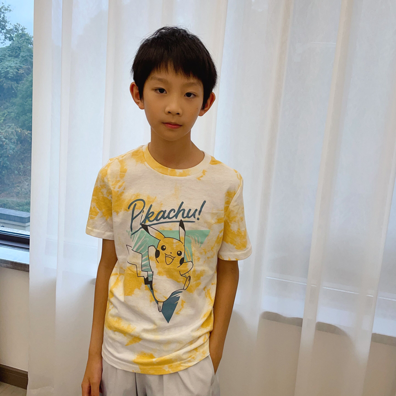 男孩潮牌半袖扎染短袖t恤