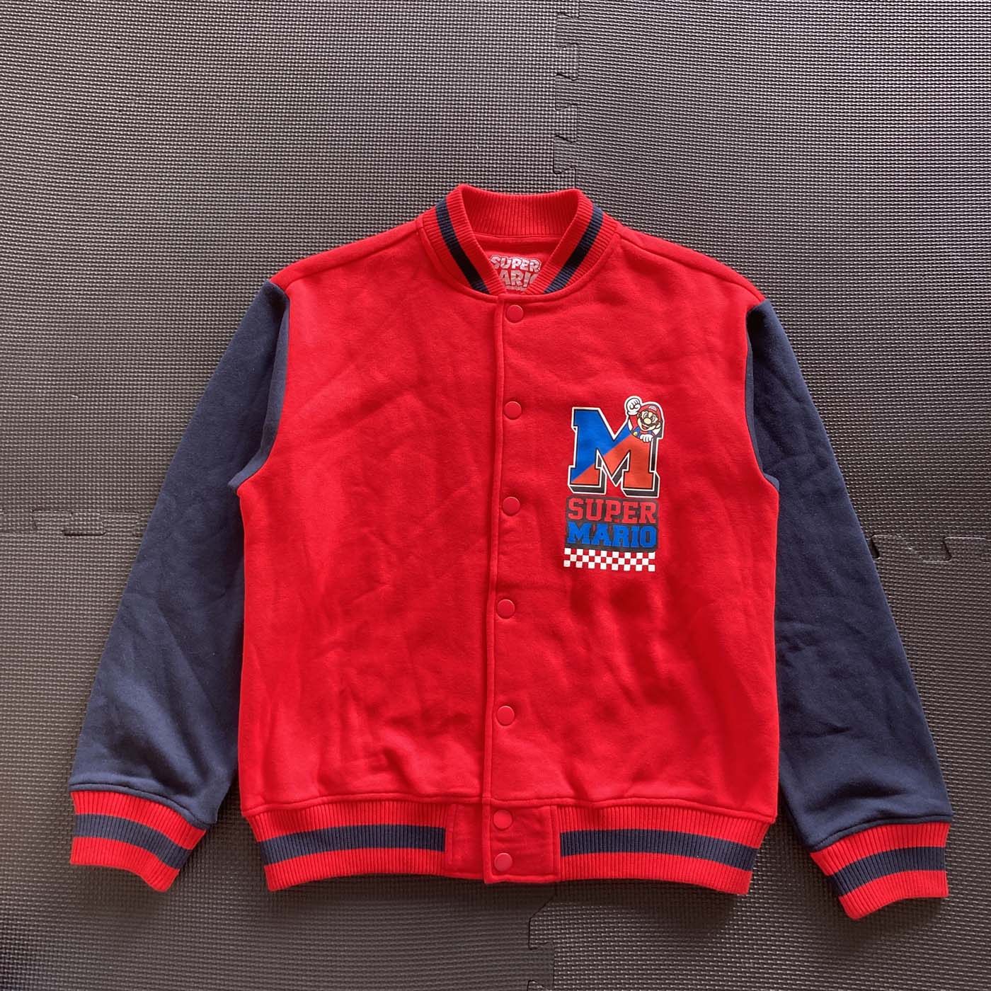 B断码140-160高出口尾单F21春秋季簿绒棒球服外套 学生马里奥卫裤