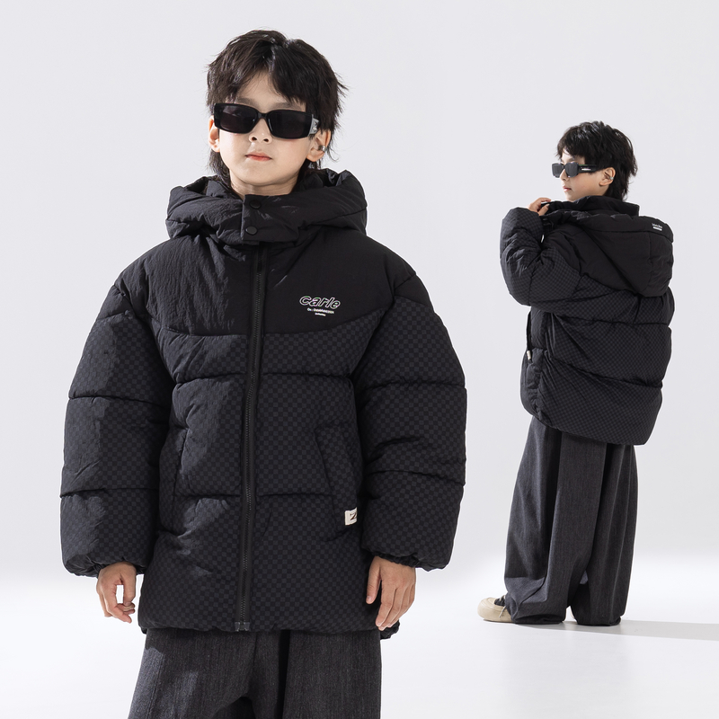 【加厚保暖】男童棉服冬季户外青少年连帽外套棉袄冬款中大儿童装