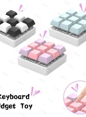 9 Keys Keyboard Key Toy Party Stress Relief DIY Fidget Butto