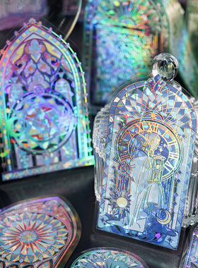 Mo Mo PET Collage Card Sticker Moonlight Window Series Windo