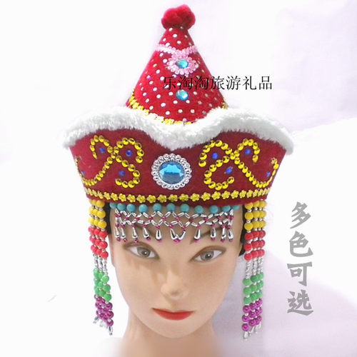 民族女表演头饰香妃蒙古帽子舞蹈