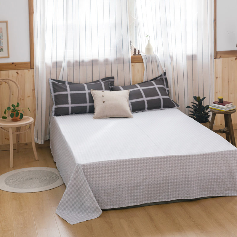 科莎北欧简约ins全棉床单纯棉单件学生宿舍双人1.5米/1.8m床单
