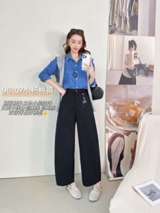 布衣天使2026年秋冬新款X96107女式宽松高腰休闲裤时尚小直筒裤