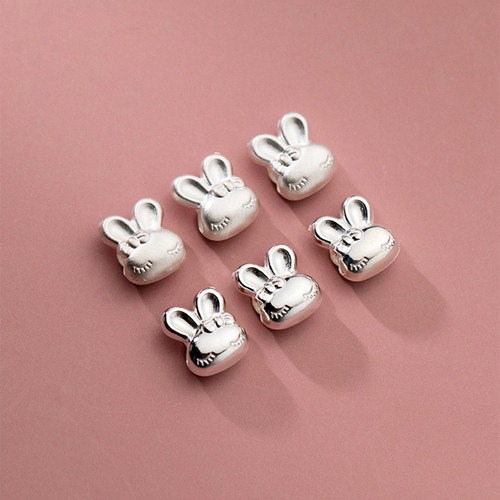 999足银生肖兔子本命年手串配珠